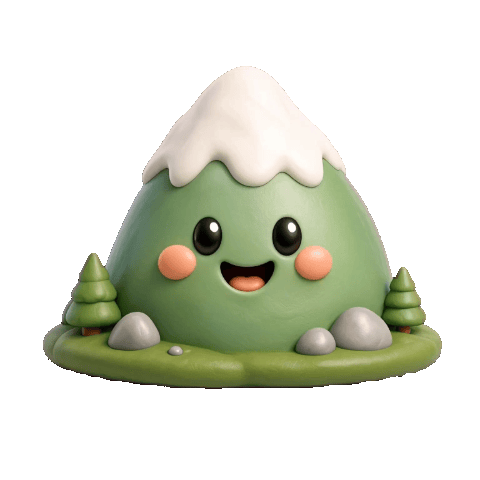 Looping GIF of the same mascot
